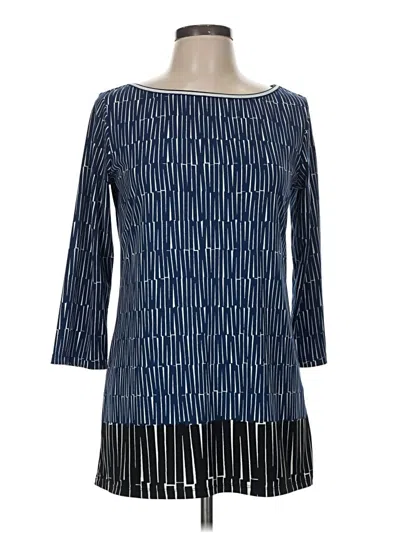 Max Studio 3/4 Sleeve Blouse In Blue