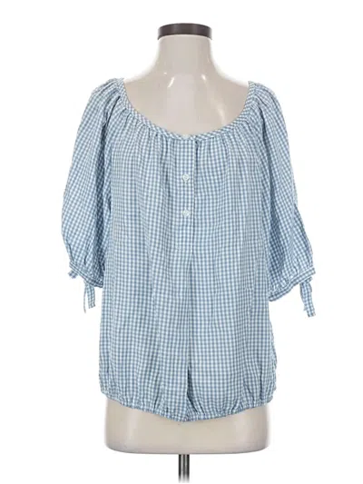 Pre-owned Max Studio 3/4 Sleeve Blouse In Blue