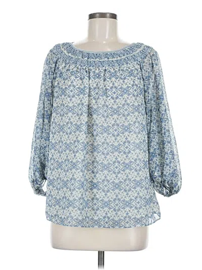 Pre-owned Max Studio 3/4 Sleeve Blouse In Blue