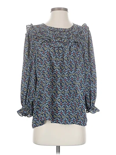 Pre-owned Max Studio 3/4 Sleeve Blouse In Blue