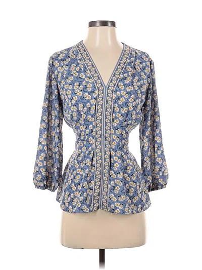 Pre-owned Max Studio 3/4 Sleeve Blouse In Blue