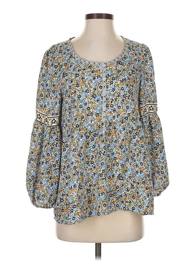 Pre-owned Max Studio 3/4 Sleeve Blouse In Blue