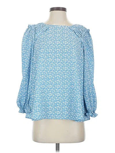 Pre-owned Max Studio 3/4 Sleeve Blouse In Blue