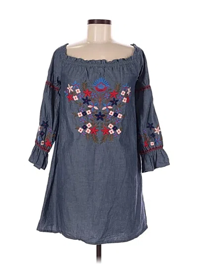 Pre-owned Max Studio 3/4 Sleeve Blouse In Blue