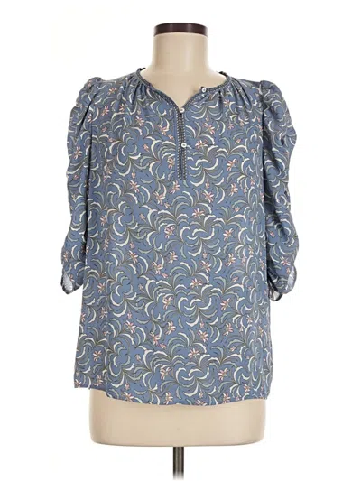 Pre-owned Max Studio 3/4 Sleeve Blouse In Blue