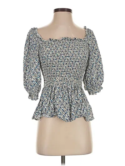 Pre-owned Max Studio 3/4 Sleeve Blouse In Blue