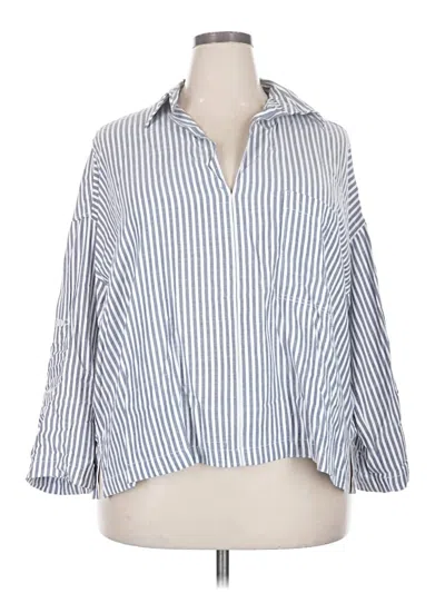 Pre-owned Max Studio 3/4 Sleeve Blouse In Blue