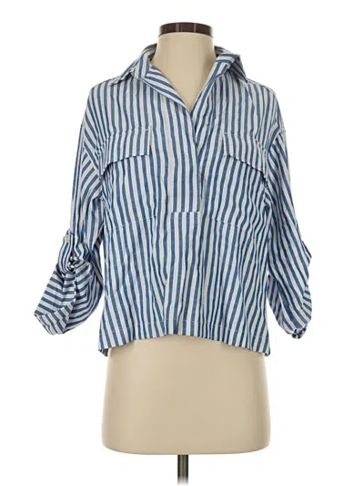 Pre-owned Max Studio 3/4 Sleeve Blouse In Blue