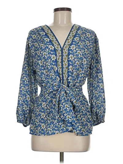 Pre-owned Max Studio 3/4 Sleeve Blouse In Blue
