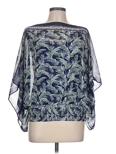 Pre-owned Max Studio 3/4 Sleeve Blouse In Blue