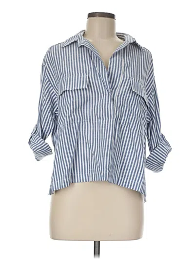 Pre-owned Max Studio 3/4 Sleeve Blouse In Blue