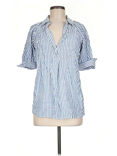 Pre-owned Max Studio 3/4 Sleeve Blouse In Blue