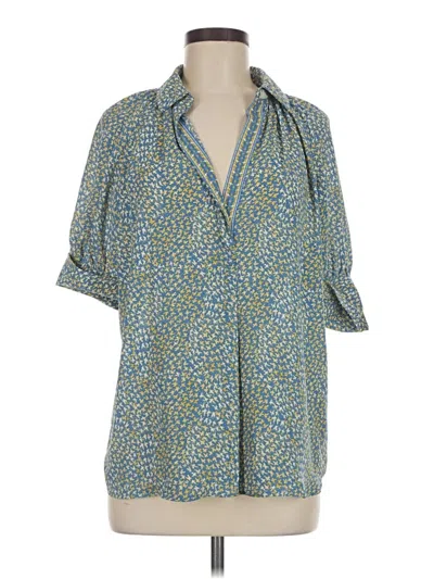 Pre-owned Max Studio 3/4 Sleeve Blouse In Blue