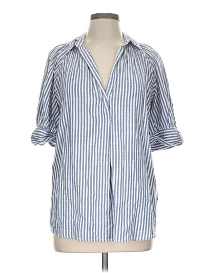 Pre-owned Max Studio 3/4 Sleeve Blouse In Blue