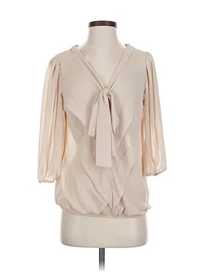Pre-owned Max Studio 3/4 Sleeve Blouse In Brown