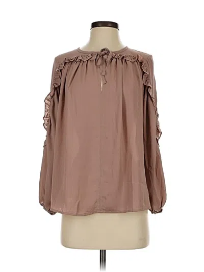Pre-owned Max Studio 3/4 Sleeve Blouse In Brown