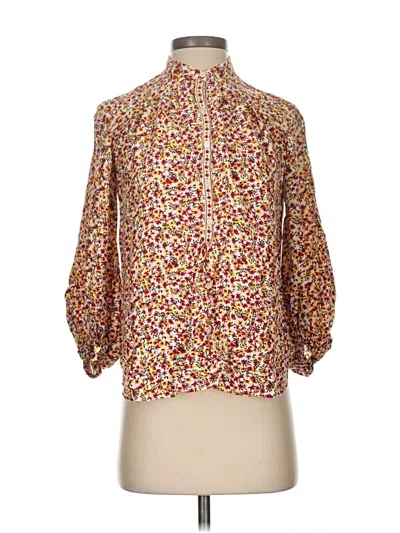 Pre-owned Max Studio 3/4 Sleeve Blouse In Brown