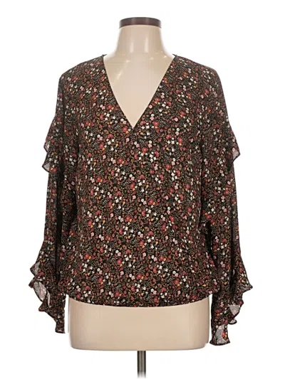 Pre-owned Max Studio 3/4 Sleeve Blouse In Brown