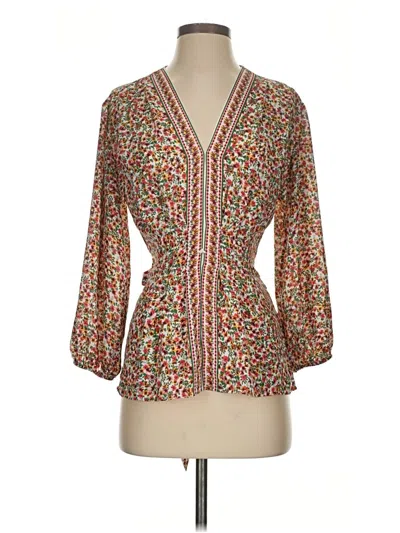 Pre-owned Max Studio 3/4 Sleeve Blouse In Brown