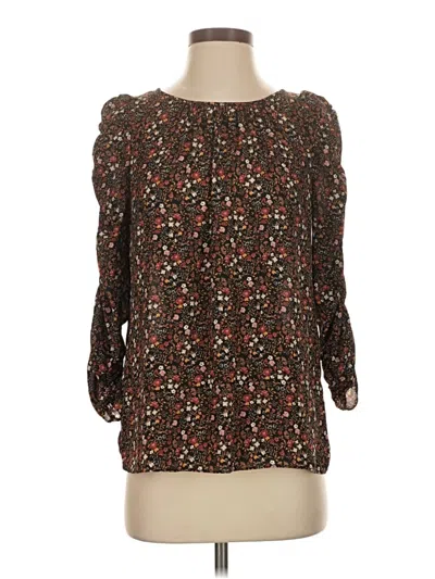 Pre-owned Max Studio 3/4 Sleeve Blouse In Brown