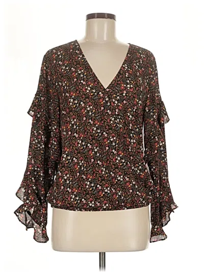 Pre-owned Max Studio 3/4 Sleeve Blouse In Brown