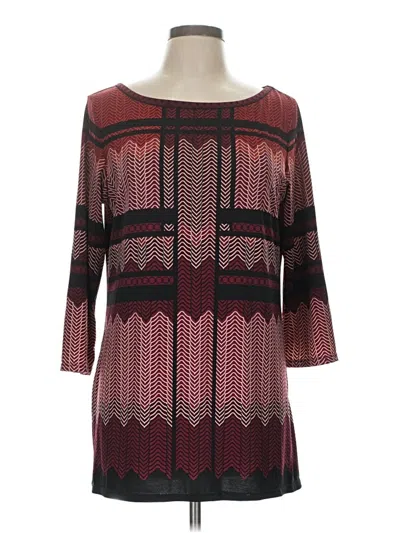 Pre-owned Max Studio 3/4 Sleeve Blouse In Burgundy