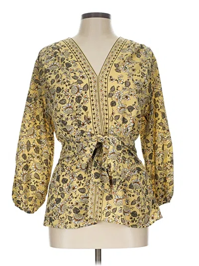Pre-owned Max Studio 3/4 Sleeve Blouse In Gold