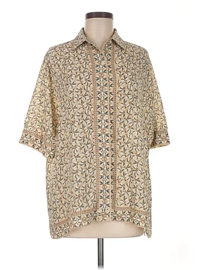 Pre-owned Max Studio 3/4 Sleeve Blouse In Gold