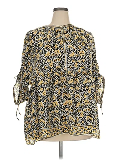 Pre-owned Max Studio 3/4 Sleeve Blouse In Gold