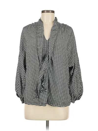 Pre-owned Max Studio 3/4 Sleeve Blouse In Gray