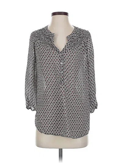 Pre-owned Max Studio 3/4 Sleeve Blouse In Gray