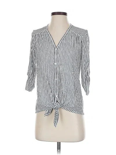 Pre-owned Max Studio 3/4 Sleeve Blouse In Gray