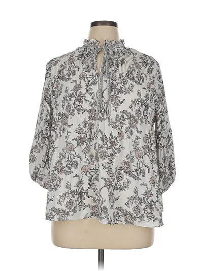 Pre-owned Max Studio 3/4 Sleeve Blouse In Gray