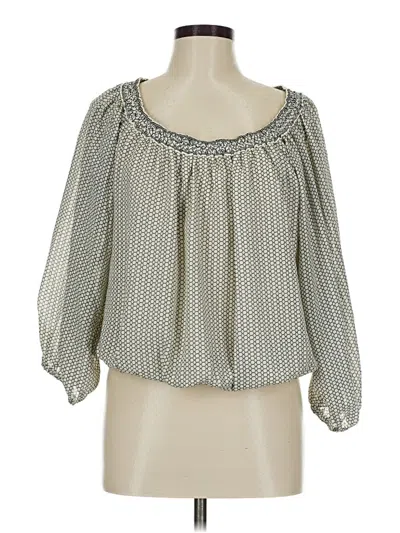 Pre-owned Max Studio 3/4 Sleeve Blouse In Gray
