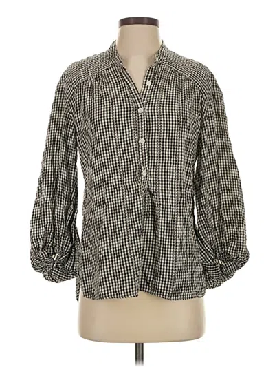 Pre-owned Max Studio 3/4 Sleeve Blouse In Gray