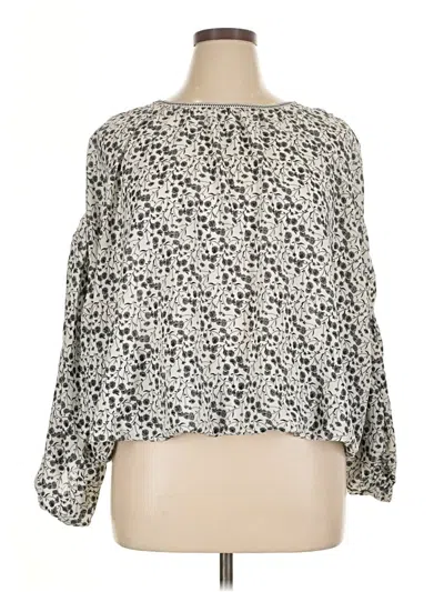 Pre-owned Max Studio 3/4 Sleeve Blouse In Gray