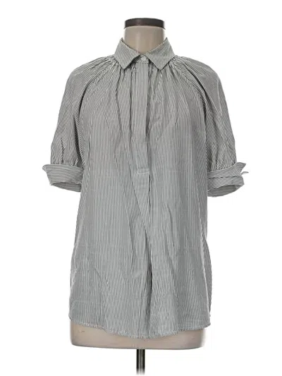 Pre-owned Max Studio 3/4 Sleeve Blouse In Gray