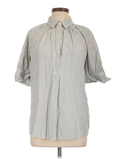 Pre-owned Max Studio 3/4 Sleeve Blouse In Gray
