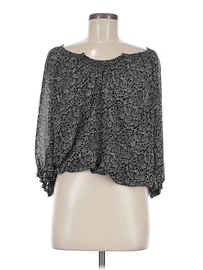 Pre-owned Max Studio 3/4 Sleeve Blouse In Gray