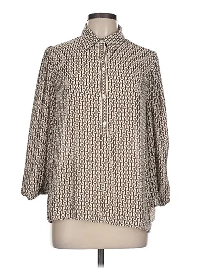Pre-owned Max Studio 3/4 Sleeve Blouse In Gray