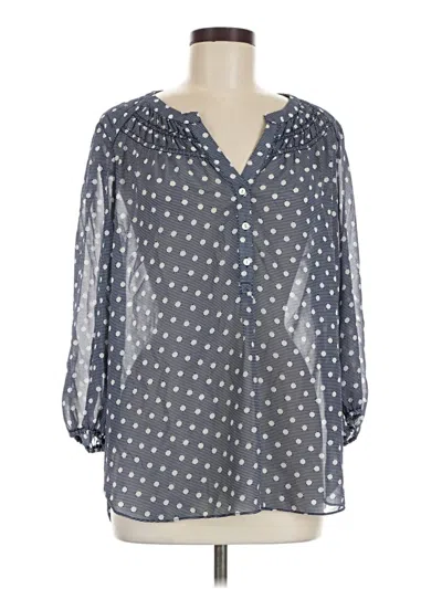 Pre-owned Max Studio 3/4 Sleeve Blouse In Gray