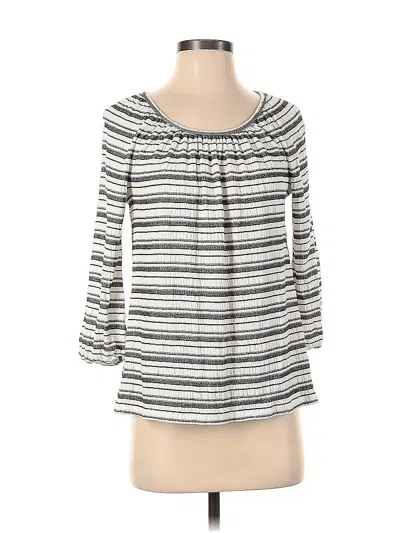 Pre-owned Max Studio 3/4 Sleeve Blouse In Gray
