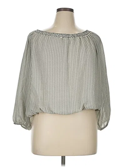 Pre-owned Max Studio 3/4 Sleeve Blouse In Gray