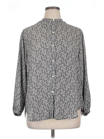 Pre-owned Max Studio 3/4 Sleeve Blouse In Gray
