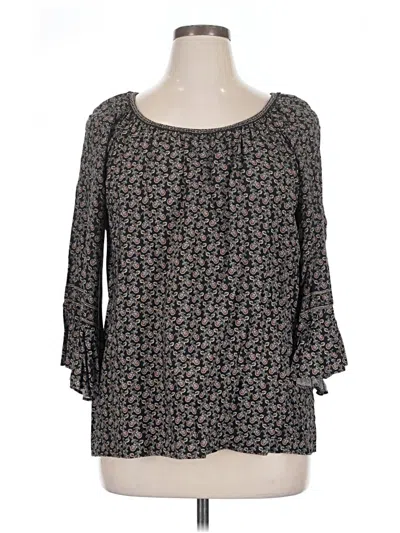 Pre-owned Max Studio 3/4 Sleeve Blouse In Gray