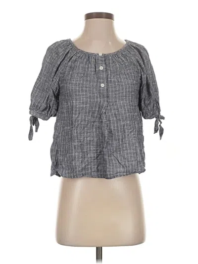 Pre-owned Max Studio 3/4 Sleeve Blouse In Gray