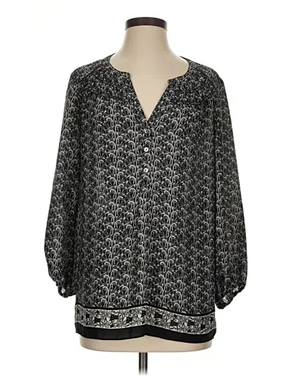 Pre-owned Max Studio 3/4 Sleeve Blouse In Gray