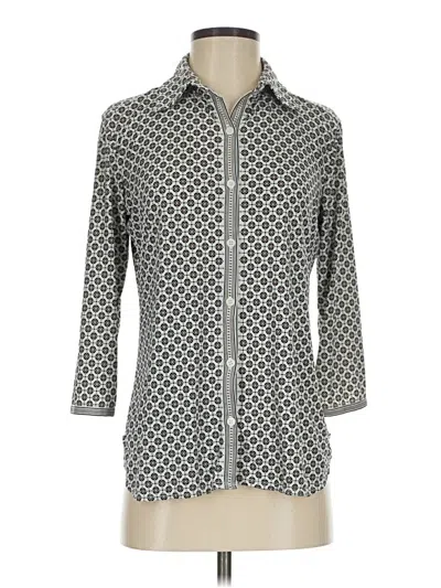 Pre-owned Max Studio 3/4 Sleeve Blouse In Gray