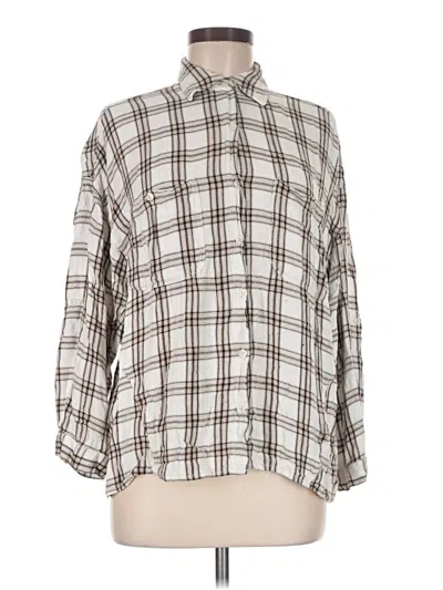 Pre-owned Max Studio 3/4 Sleeve Blouse In Gray