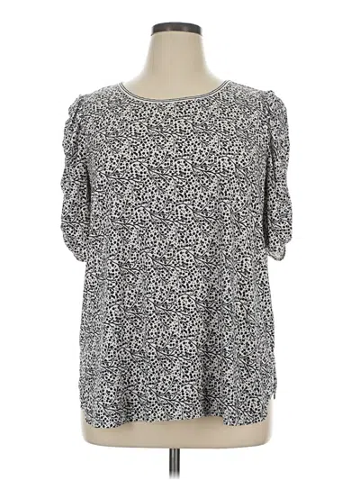 Pre-owned Max Studio 3/4 Sleeve Blouse In Gray